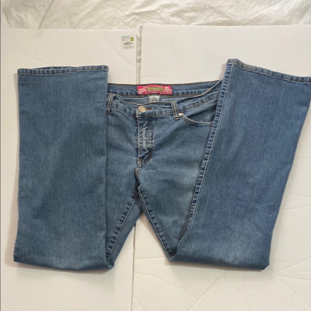 Vintage 90’s low rise flared Classic Blue Denim Jeans